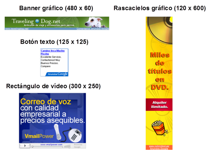 Ejemplos de formatos de banner