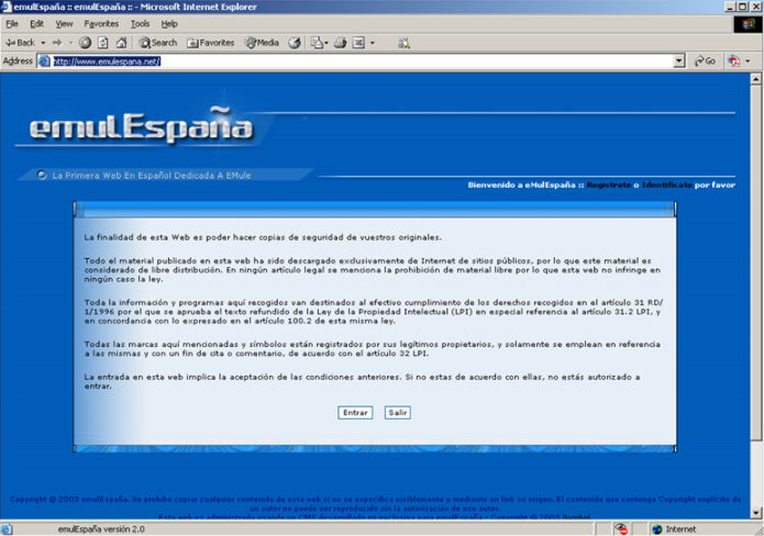 Acceso al portal Web de emulEspaña