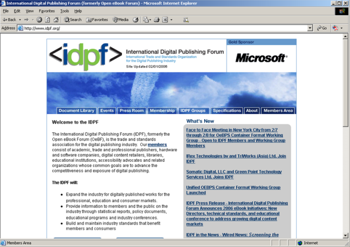 Portal Web del IDPF