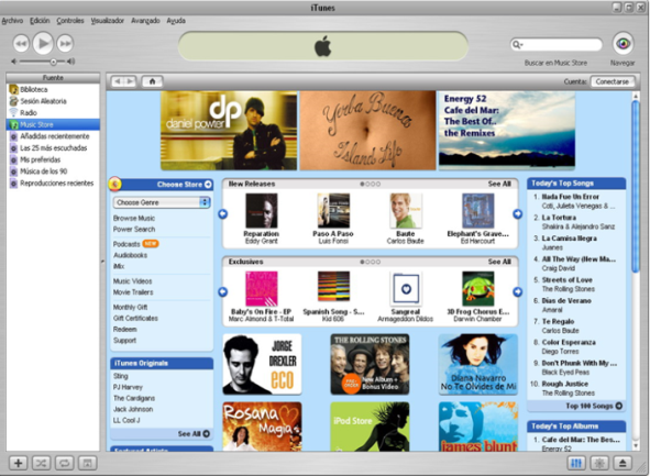 Descarga de musica con iTunes