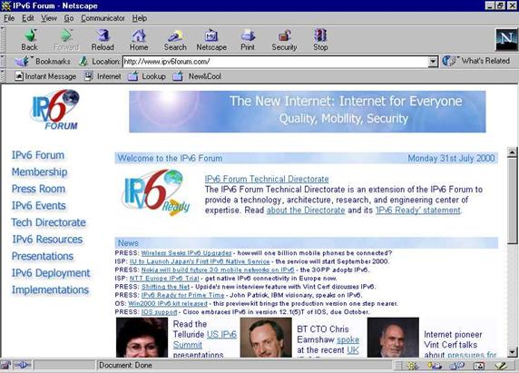 Sitio Web del Foro IPv6