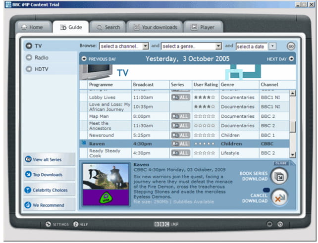 Internet Media Player de BBC IMP