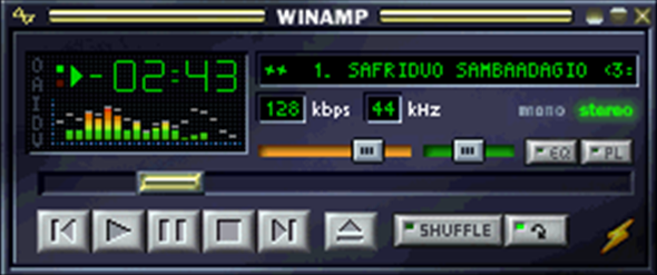 Reproductor de MP3 para PC WinAmp
