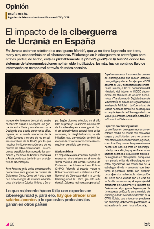 El impacto de la ciberguerra de Ucrania en España